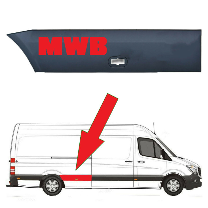 MOULURE PANNEAU PASSAGER SPRINTER + CRAFTER 2006 A 2017