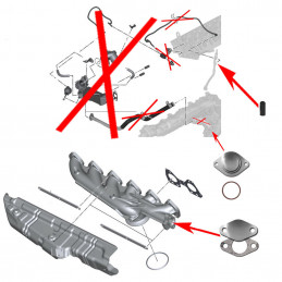 KIT SUPPRESSION EGR + REFROIDISSEUR POUR BMW N47 / N47S / N57 / N57S