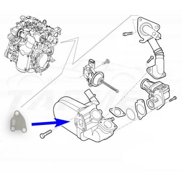 Suppression EGR 1.3 JTD CDTI Multijet – kit plaque EGR