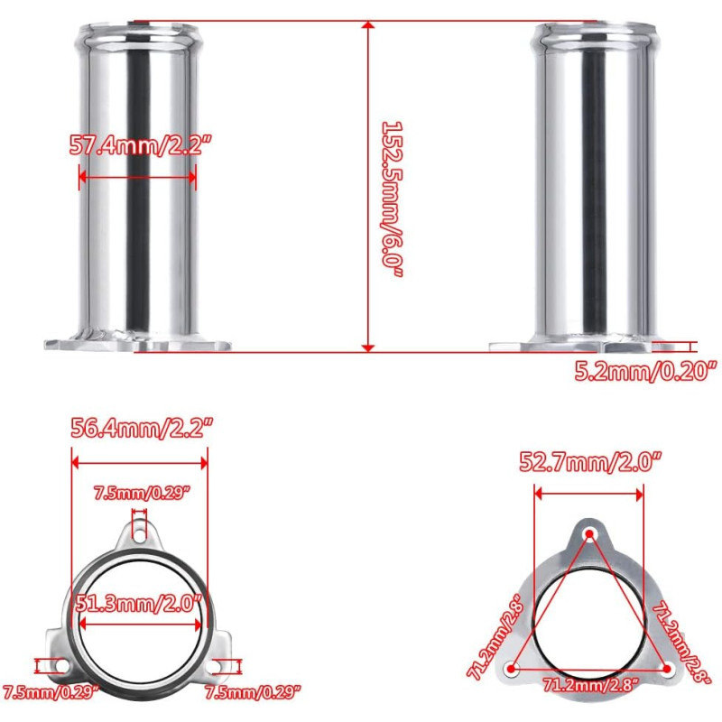 1 set montageaccessoires Ventielvervangingsbuis Fit voor EGR Delet-kit 1 set montageaccessoires Ventielvervangingsbuis Fit voor EGR Delet-kit
