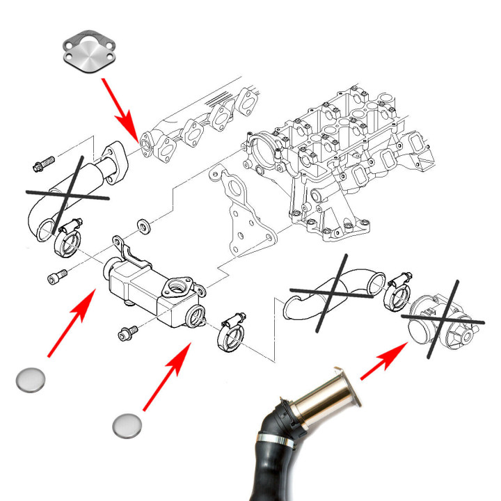 KIT SUPPRESSION VANNE EGR BMW M47 M57