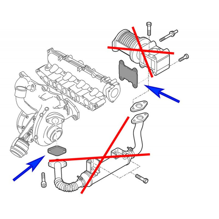 PLAQUES D'OBTURATION DE VANNE EGR POUR FIAT ALFA ROMEO LANCIA OPEL VAUXHALL SAAB AVEC MOTEURS 1.9 2.4 JTDM CDTI TID