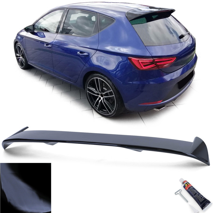 AILERON SPOILER BECQUET DE TOIT NOIR BRILLANT SEAT LEON 5F 2012 A 2020