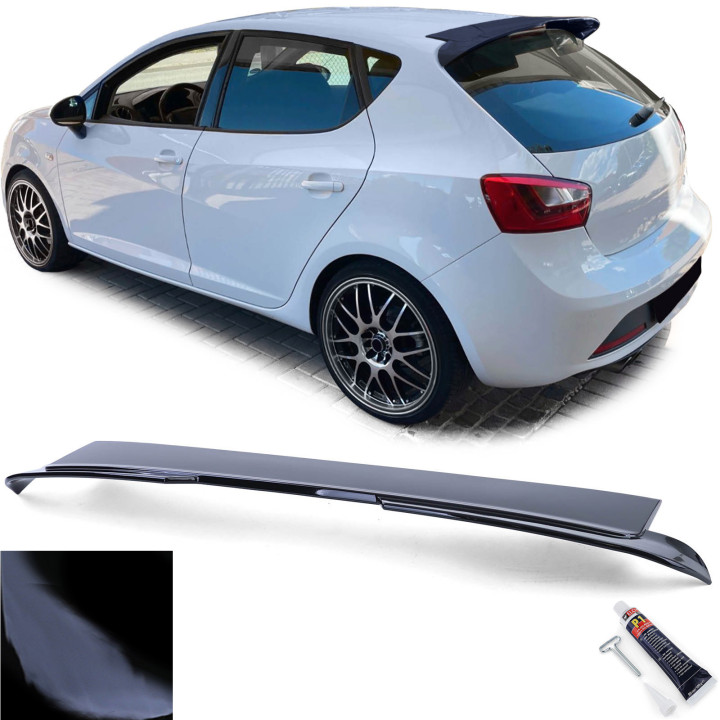 AILERON SPOILER BECQUET DE TOIT NOIR BRILLANT SEAT IBIZA 6J 6P 5P 2008 A 2017