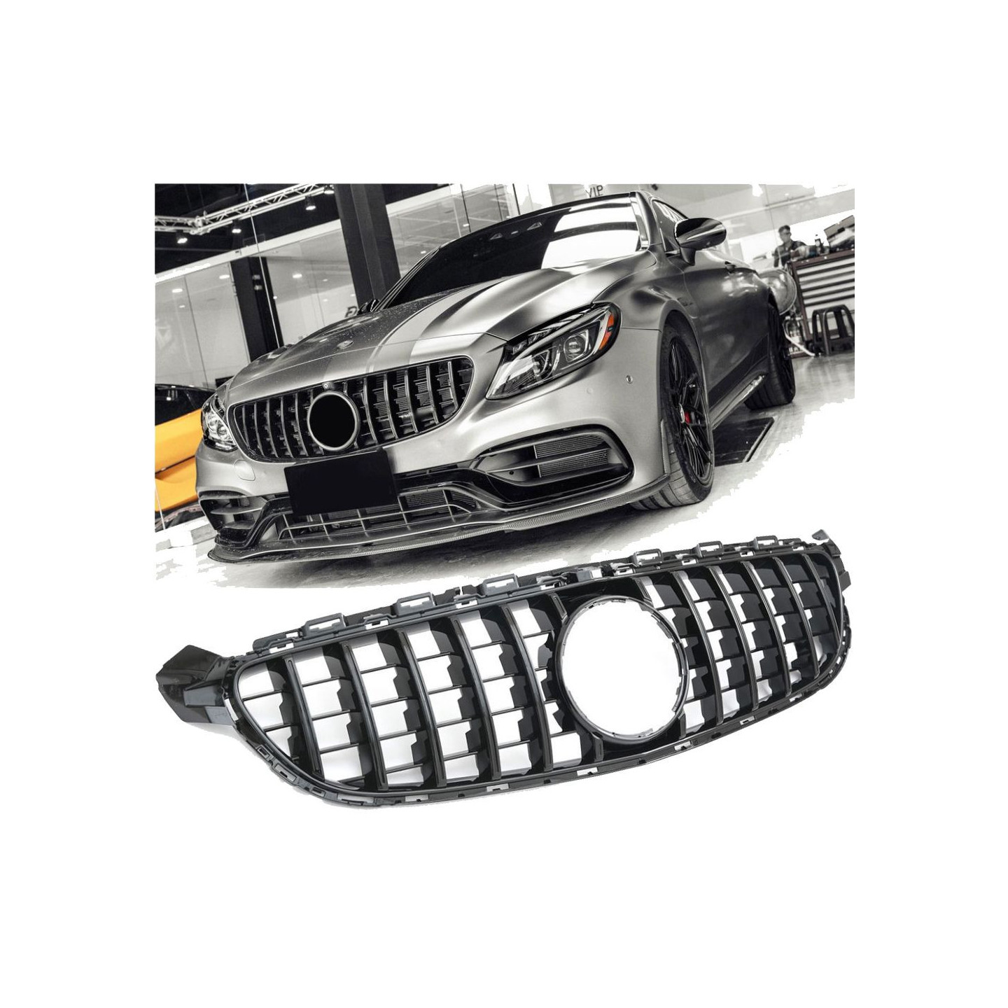 Calandre Avant Pour Mercedes C63 AMG W205 Panamericana - Neuf Sous Emballage
