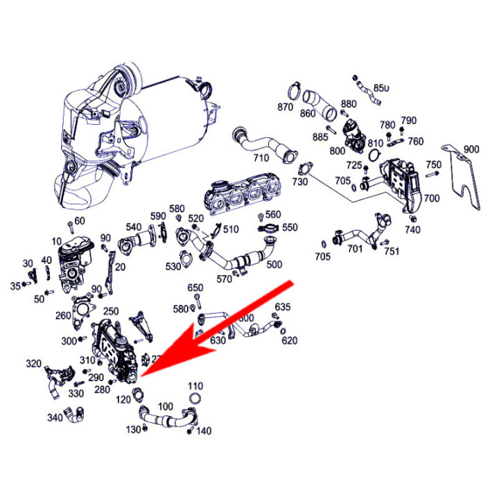 PLAQUE SUPPRESSION EGR MERCEDES OM654.920