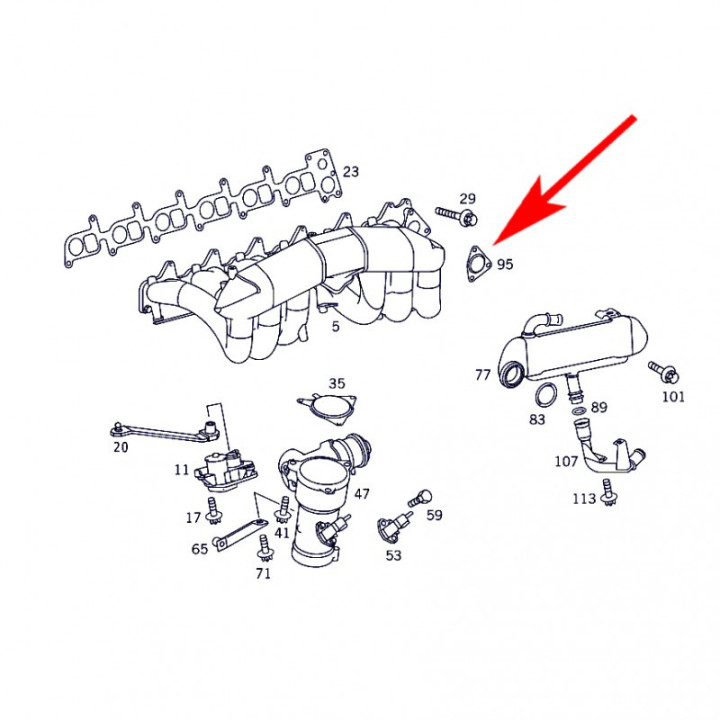 PLAQUE SUPPRESSION EGR MERCEDES OM611.960