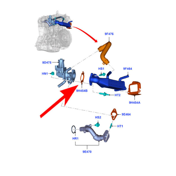 PLAQUE SUPPRESSION EGR FORD RANGER TRANSIT 2.2 3.2 DCI 2007+