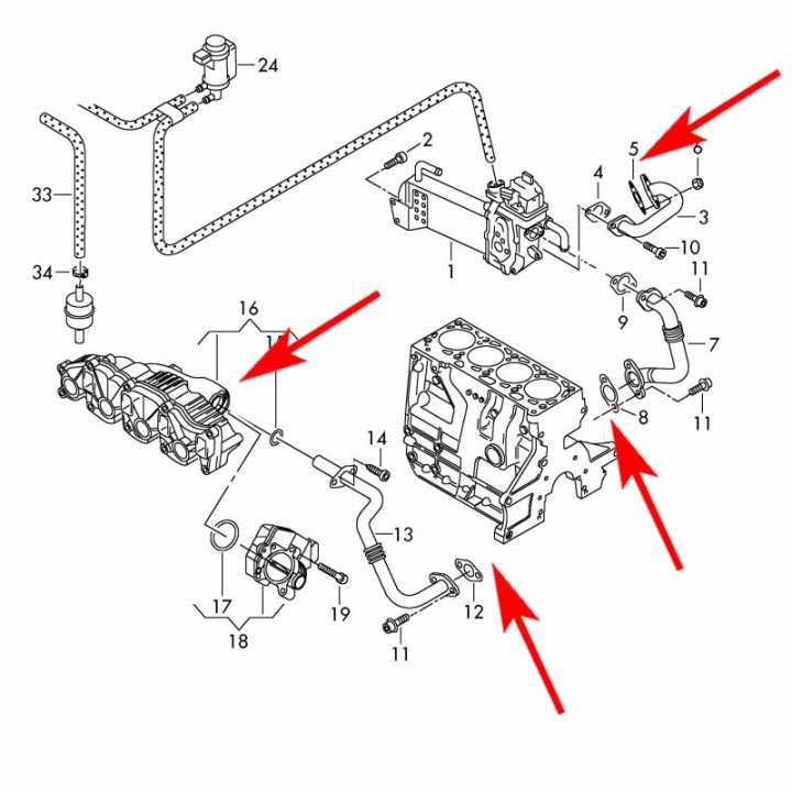 SUPPRESSION EGR COMMON RAIL VAG TDI 1.2 1.6 2.0 TDI
