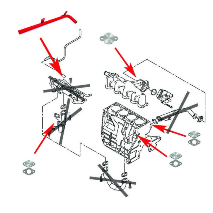 SUPPRESSION EGR COMMON RAIL VAG TDI 1.2 1.6 2.0 TDI