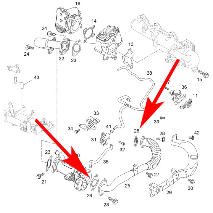 2 PLAQUES EGR RENAULT NISSAN OPEL 2.0 DCI