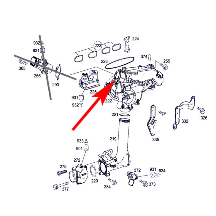 Kit Suppression Vanne EGR 1.5 dCi K9K Mercedes OM607 A6071400260 147107172R