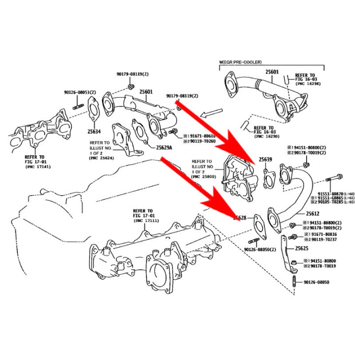 SUPPRESSION EGR TOYOTA 2.8TD, 2.4TD 1GD/2GD-FTV
