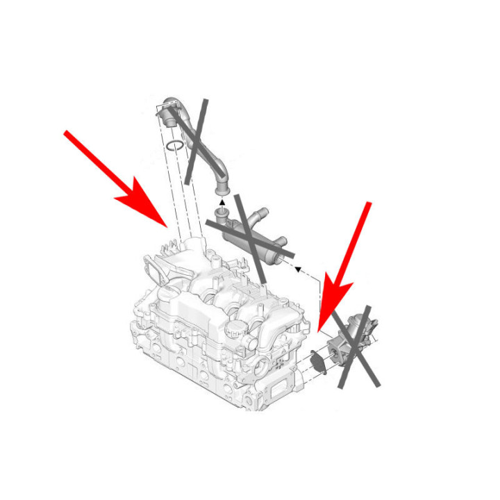 KIT SUPPRESSION EGR CITROEN PEUGEOT FORD 1.6 HDI TDCI
