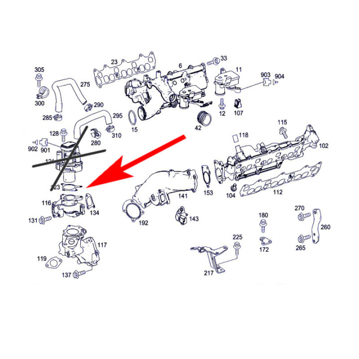 KIT SUPPRESSION VANNE EGR MERCEDES SPRINTER OM642
