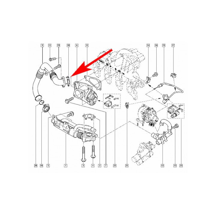 PLAQUE SUPPRESSION EGR RENAULT 1.9 dCi Suzuki 1.9 DDiS