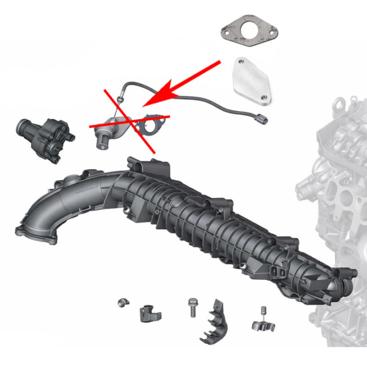 KIT SUPPPRESSION EGR ET REFROIDISSEUR BMW B57 DIESEL