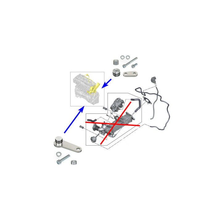 Kit suppression EGR BMW N47N 2.0 Diesel – Plaques inox + joints