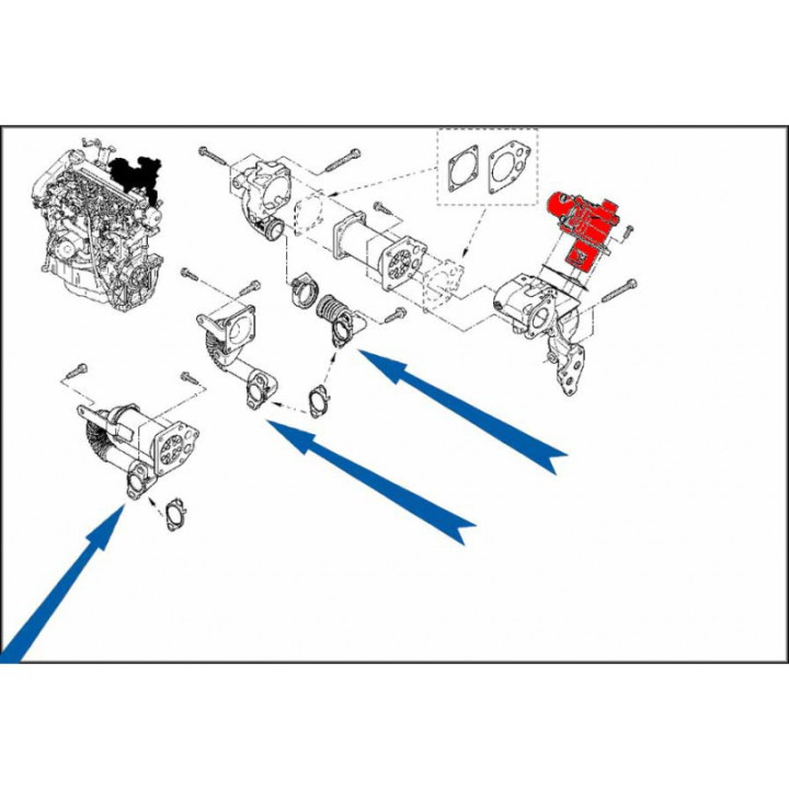 Plaque suppression EGR Renault 1.5 dCi K9K – Dacia Nissan