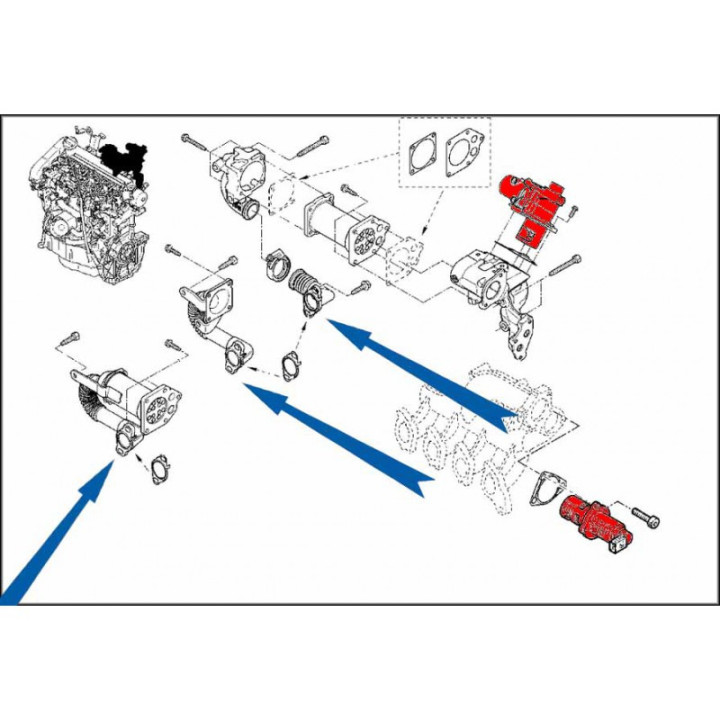 Plaque suppression EGR Renault 1.5 dCi K9K – Dacia Nissan