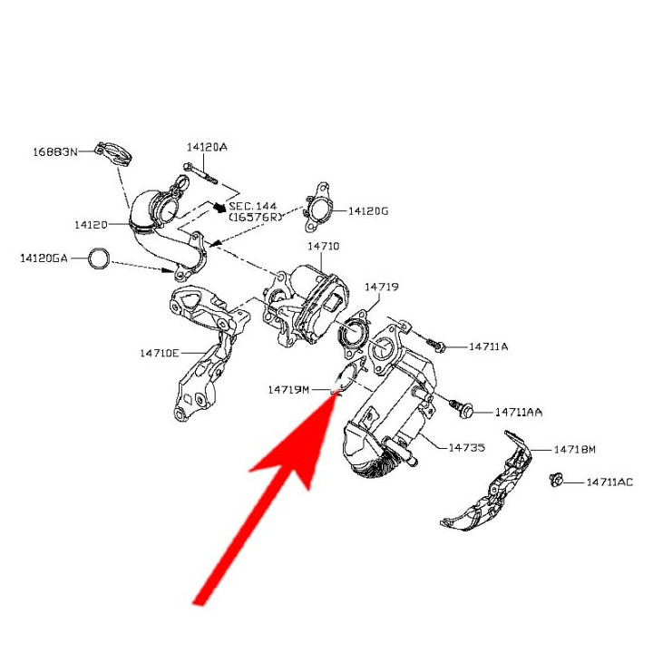 Kit suppression EGR 1.6 dCi R9M Renault Nissan Qashqai Megane Trafic