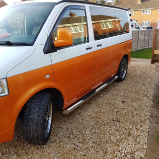 Barres latérales VW T5 T6 SWB inox marchepieds