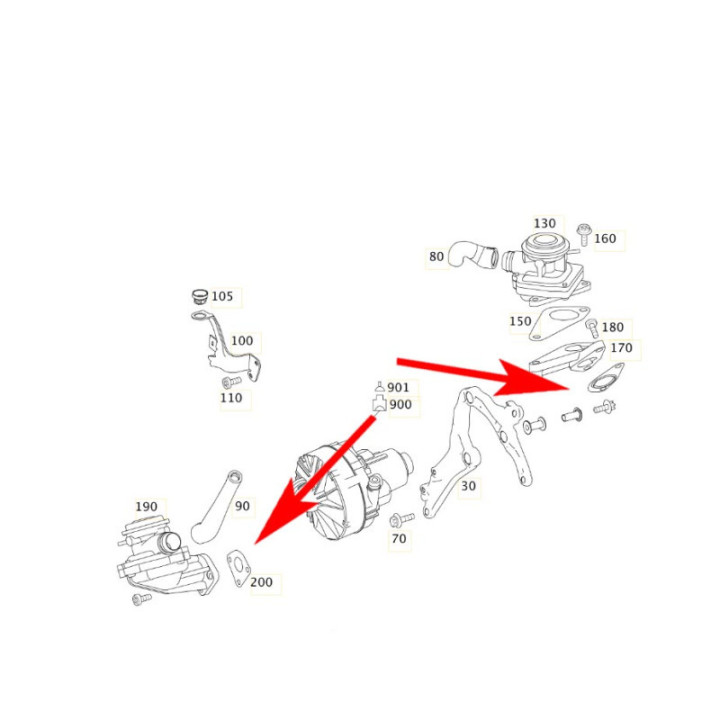 Kit Suppression EGR Mercedes M272 M273 A0021408360