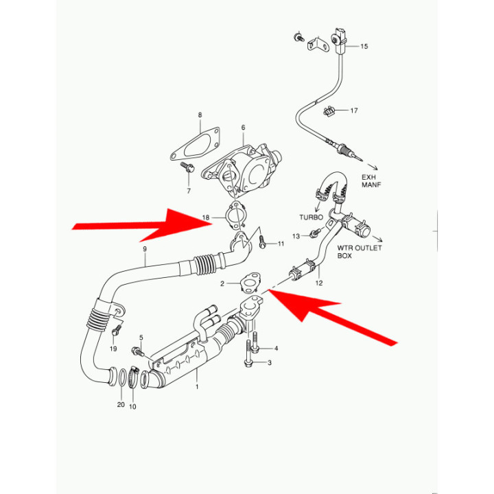 Kit Suppression EGR Renault 1.9 dCi F9Q Mégane Scénic Laguna