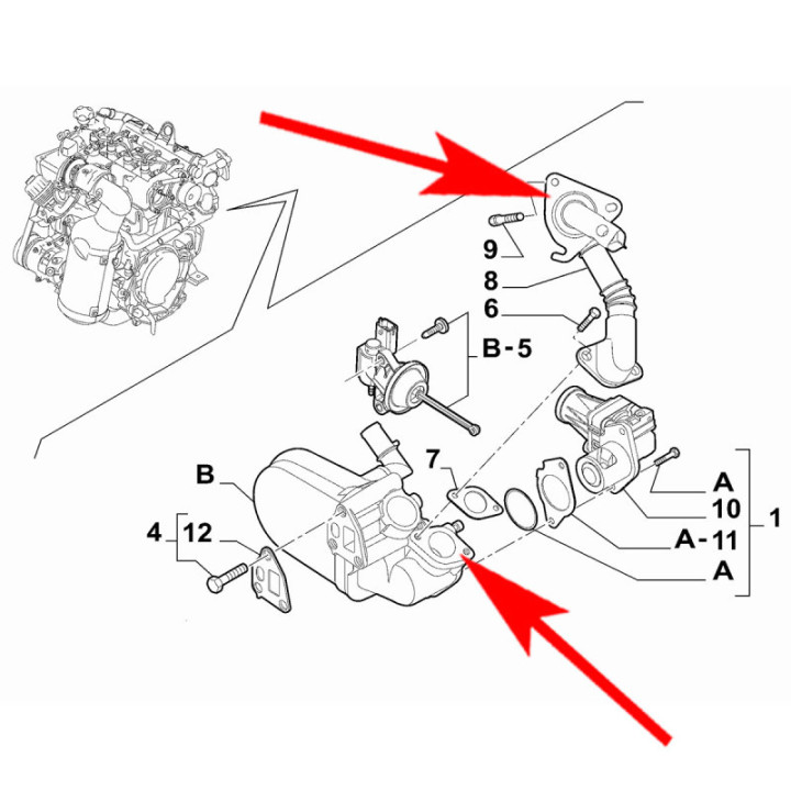 Kit Suppression EGR Fiat 1.3 Multijet Opel 1.3 CDTI