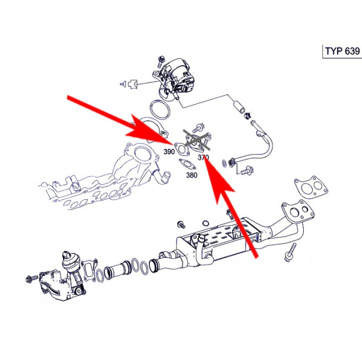 Kit Suppression EGR Mercedes 3.0 CDI V6 OM642
