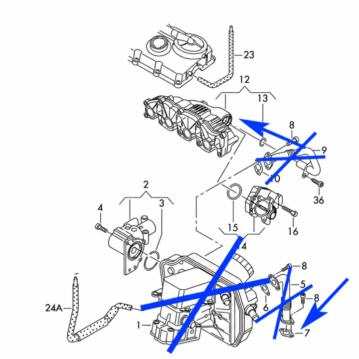 Kit Suppression EGR VW T5 2.0 BiTDI CFCA 180 CV