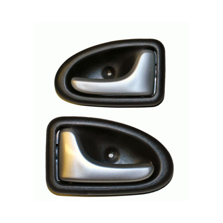 Kit poignées intérieures look alu Clio 2 98-05