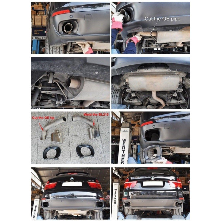 EMBOUT ECHAPPEMENT INOX BMW X5 E70