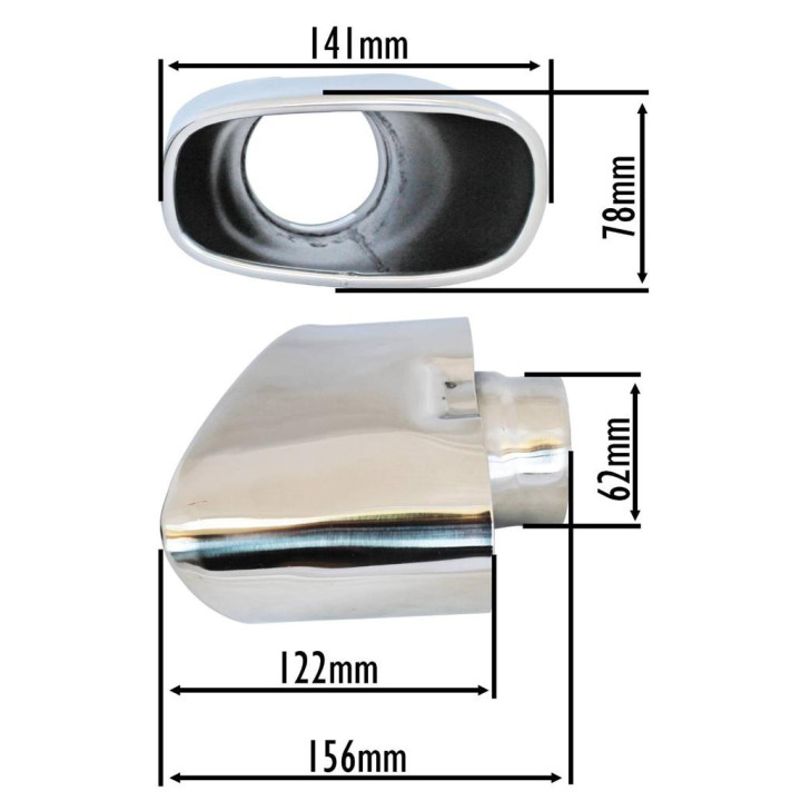 EMBOUT ECHAPPEMENT INOX BMW X5 E70