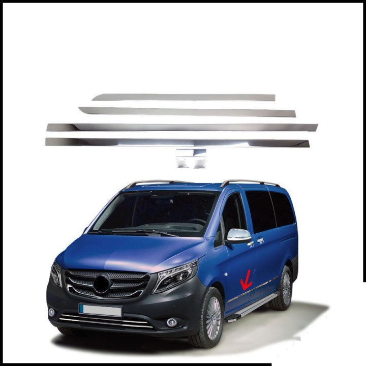 BAGUETTES PORTE CHROME VITO W447 2015+