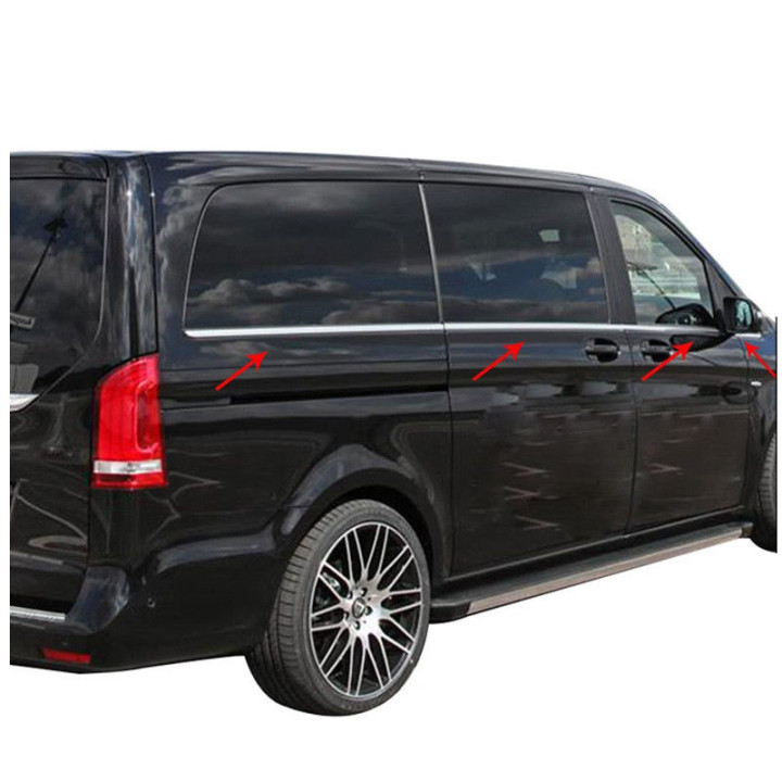 BAGUETTES VITRES CHROME VITO W447 2015+