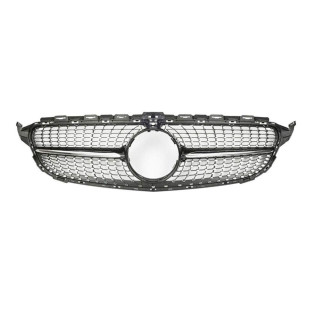 CALANDRE DIAMANT GRISE+CHROME MERCEDES W205 2014+