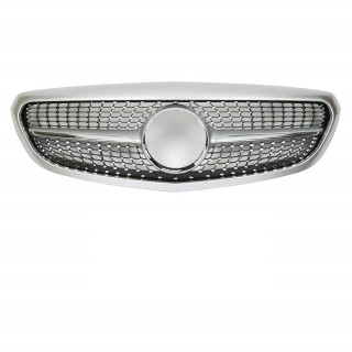 CALANDRE DIAMANT GRISE+CHROME MERCEDES W205 2014+ CLASSIC