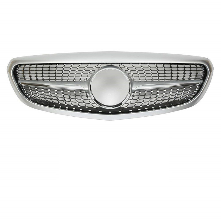 CALANDRE DIAMANT GRISE+CHROME MERCEDES W205 2014+ CLASSIC