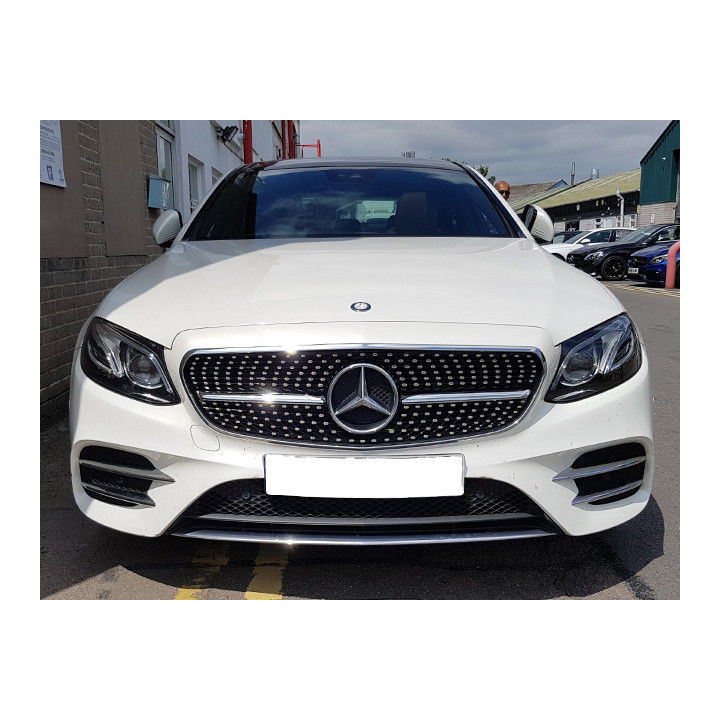 CALANDRE DIAMANT NOIRE+CHROME MERCEDES W213 2016+ AVEC CAMERA