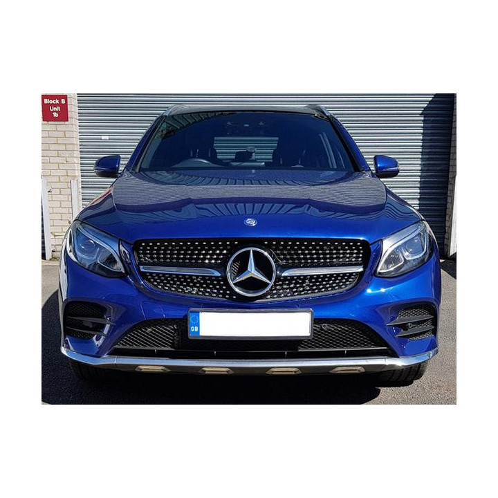 CALANDRE DIAMANT NOIRE+CHROME MERCEDES CLASSE A W176 2013-2015