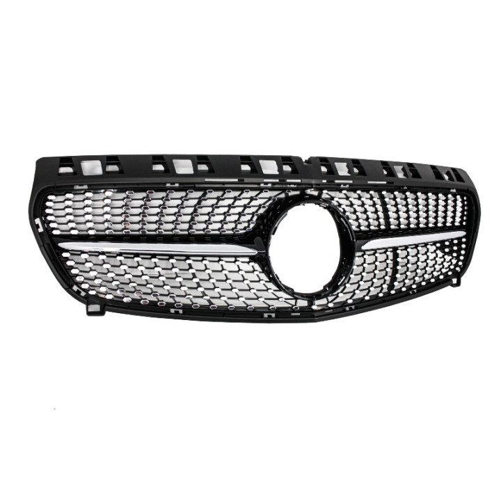 CALANDRE DIAMANT NOIRE+CHROME MERCEDES CLASSE A W176 2013-2015
