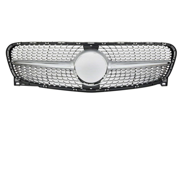 CALANDRE DIAMANT GRISE+CHROME MERCEDES GLA X156