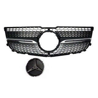 CALANDRE DIAMANT NOIRE+CHROME MERCEDES GLK