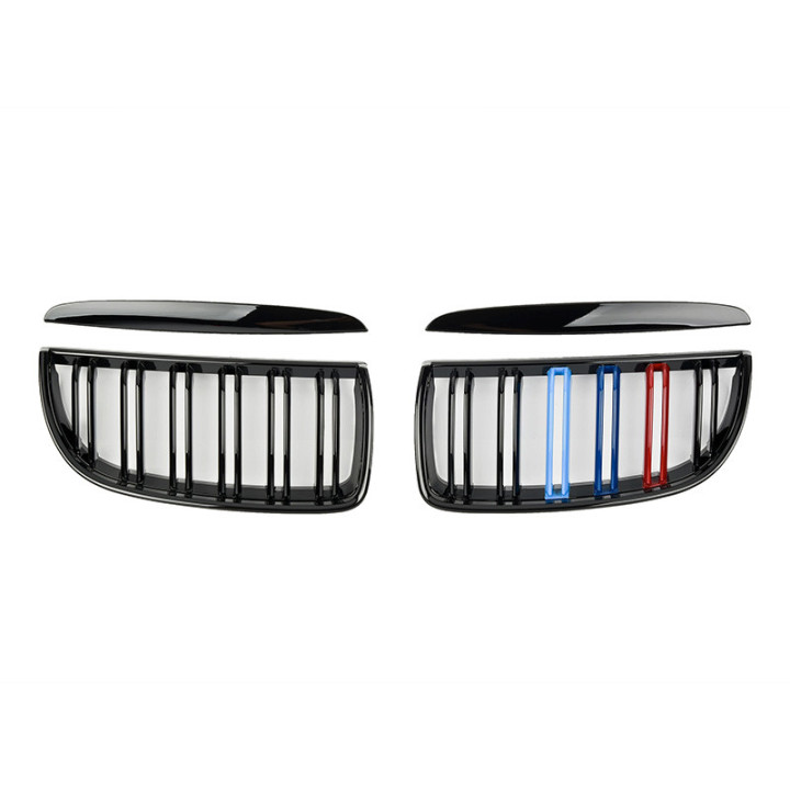 CALANDRE NOIRE BRILLANTE DOUBLE BARRE BMW SERIE 3 E90 E91 2005-2008