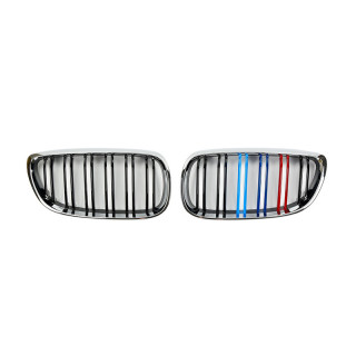 CALANDRE CHROME + NOIRE DOUBLE BARRE BMW E92 E93
