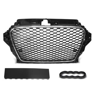 CALANDRE NOIRE TYPE RS3 AUDI A3 8V 2012+ + PDC