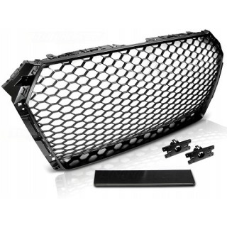 CALANDRE NOIRE BRILLANTE + CHROME RS LOOK AUDI A4 B9 2015+