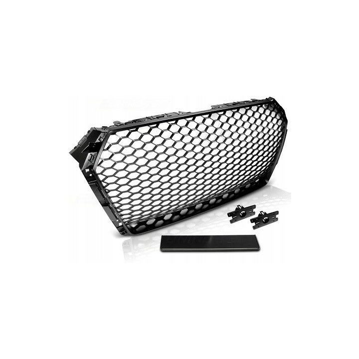 CALANDRE NOIRE BRILLANTE + CHROME RS LOOK AUDI A4 B9 2015+