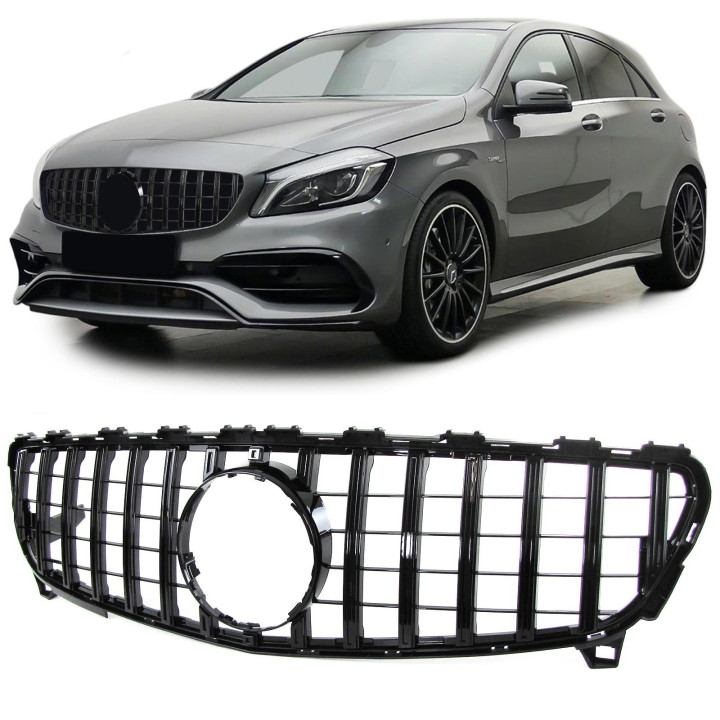CALANDRE GT NOIRE + CHROME MERCEDES CLASSE A W176 2016-2018